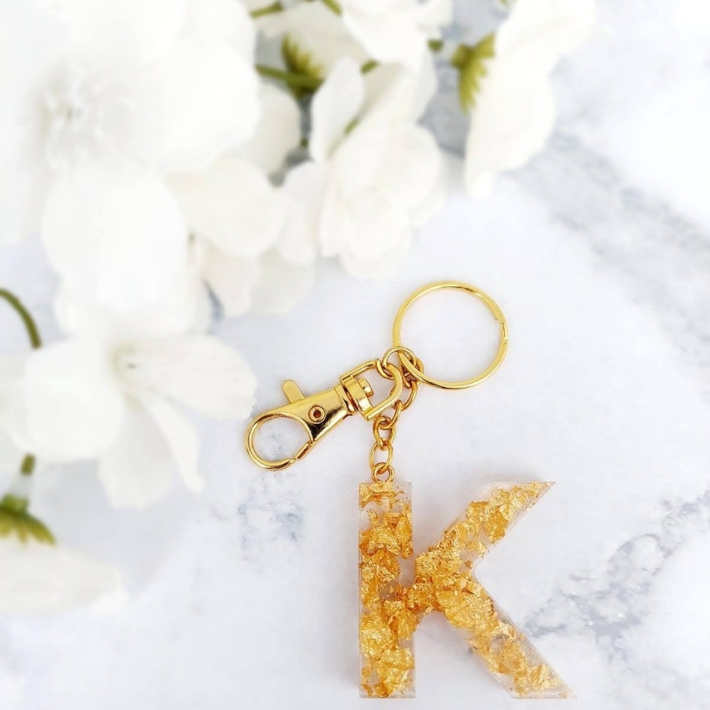 Resin keychains, letters A - Z